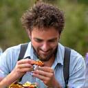 Luca Rossi enjoying a meal outdoors